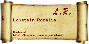 Lobstein Rozália névjegykártya