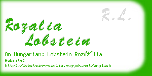 rozalia lobstein business card